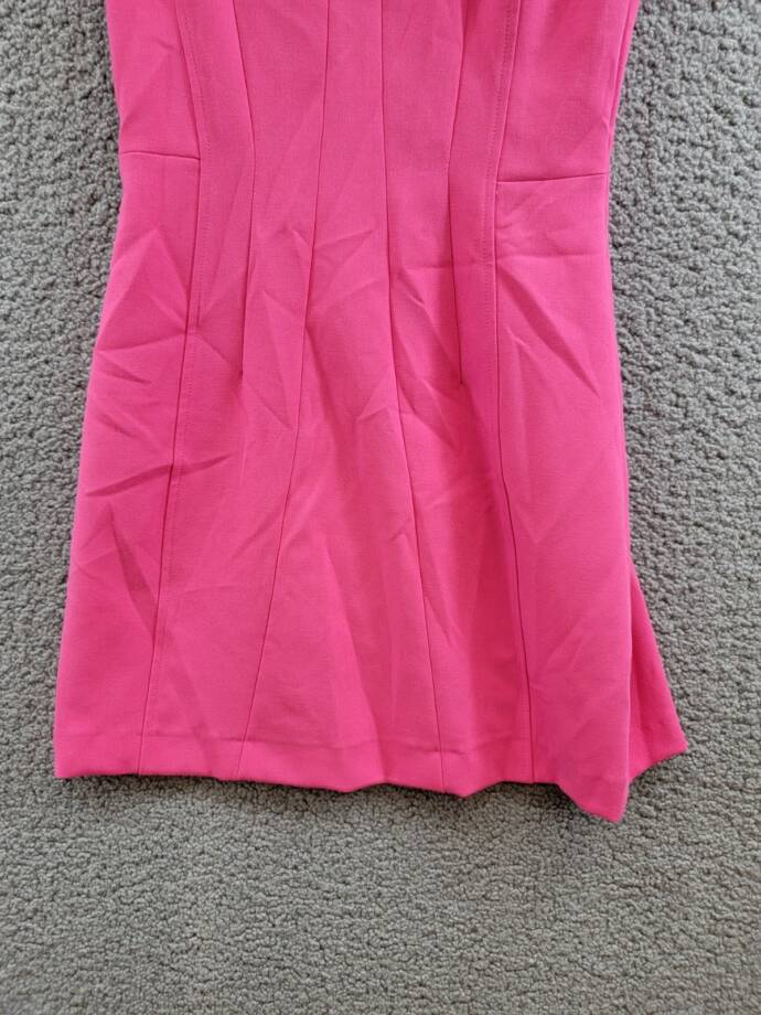 French Connection Whisper Gathered-Sleeve Dress Women's 0 Raspberry Sorbet S/S