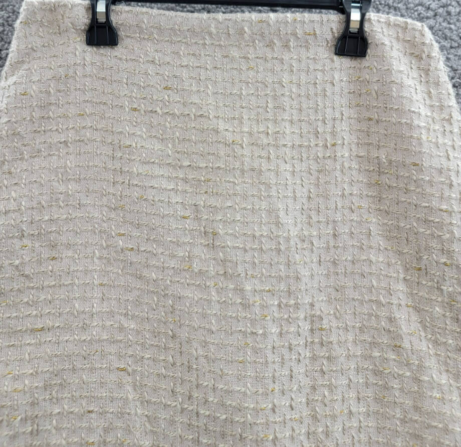 Calvin Klein Petite Tonal Tweed Pencil Skirt Women's 4P Nomad Multi Back Zip