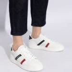 Moncler Monaco Low Top Sneakers Men's 45/12 US White Multi Round Toe Lace Up