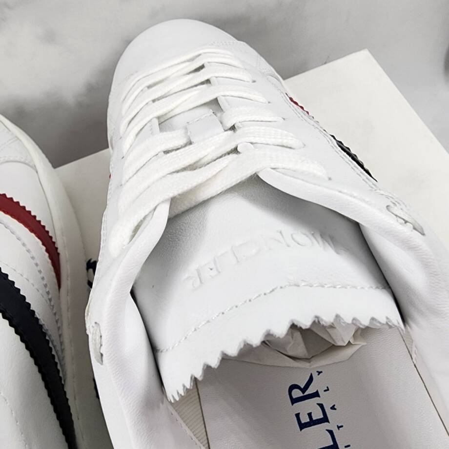Moncler Monaco Low Top Sneakers Men's 45/12 US White Multi Round Toe Lace Up