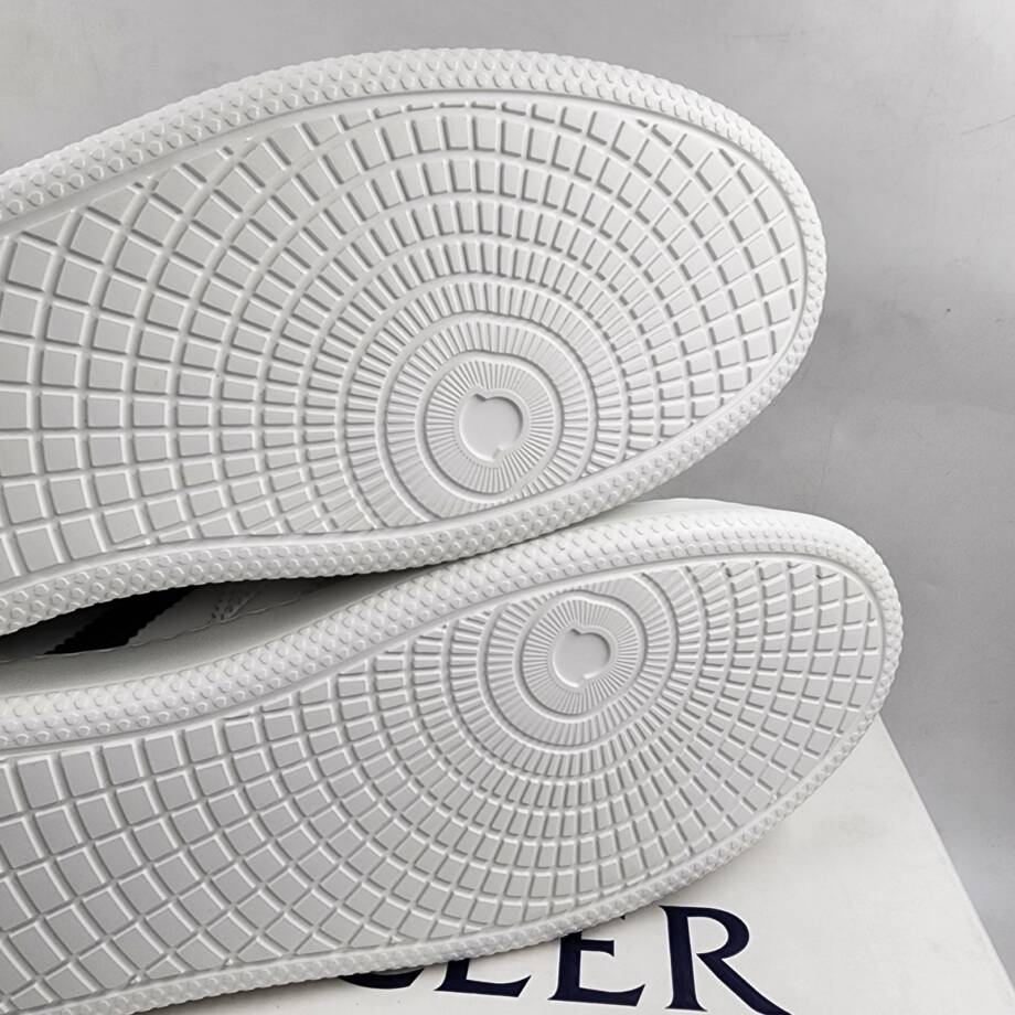 Moncler Monaco Low Top Sneakers Men's 45/12 US White Multi Round Toe Lace Up