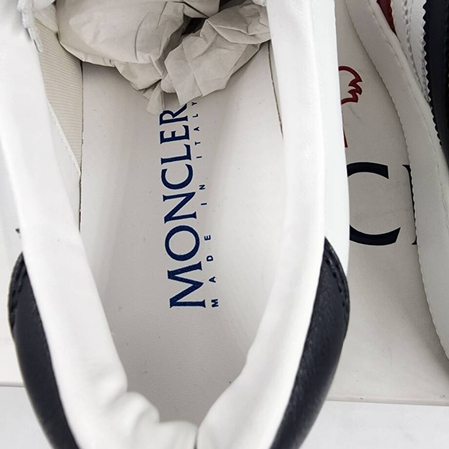 Moncler Monaco Low Top Sneakers Men's 39/6 US White Multi Round Toe Lace Up