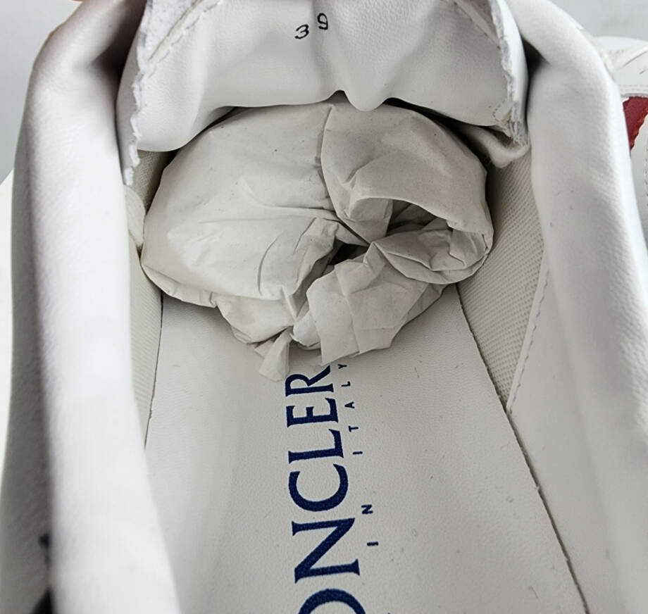 Moncler Monaco Low Top Sneakers Men's 39/6 US White Multi Round Toe Lace Up