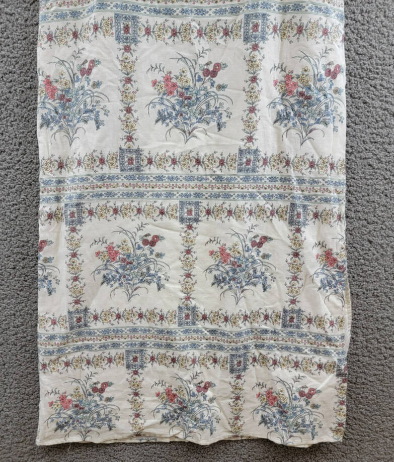 CeCe Floral Print A-Line Maxi Skirt Women's 2 Egret Multi Linen Blend Side Zip