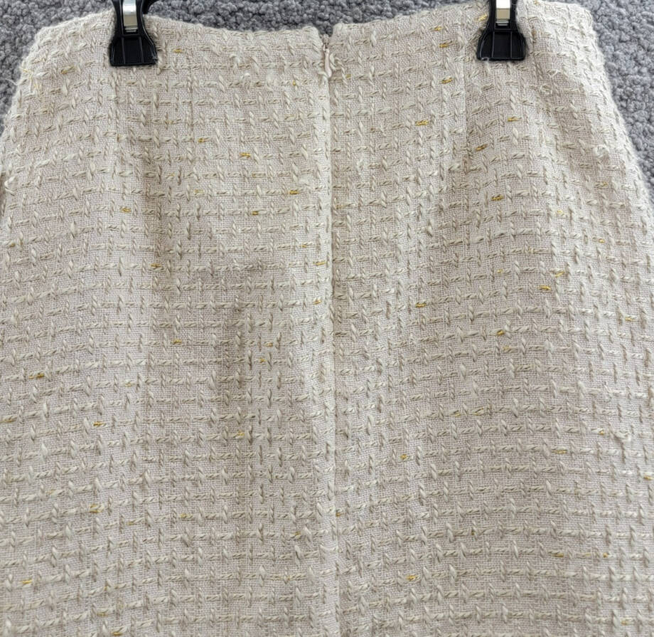 Calvin Klein Petite Tonal Tweed Pencil Skirt Women's 6P Nomad Multi Back Zip