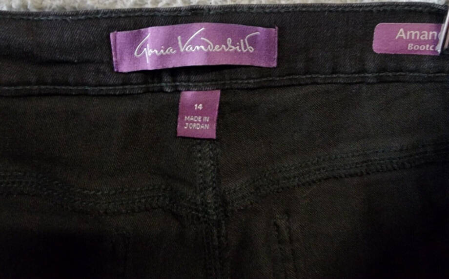 Gloria Vanderbilt Amanda Bootcut Jeans Women's 14 Black High Rise 5 Pockets