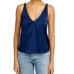 Generation Love Dallas Chain Trim Tank Top Women's M Oxford Navy Sleeveless