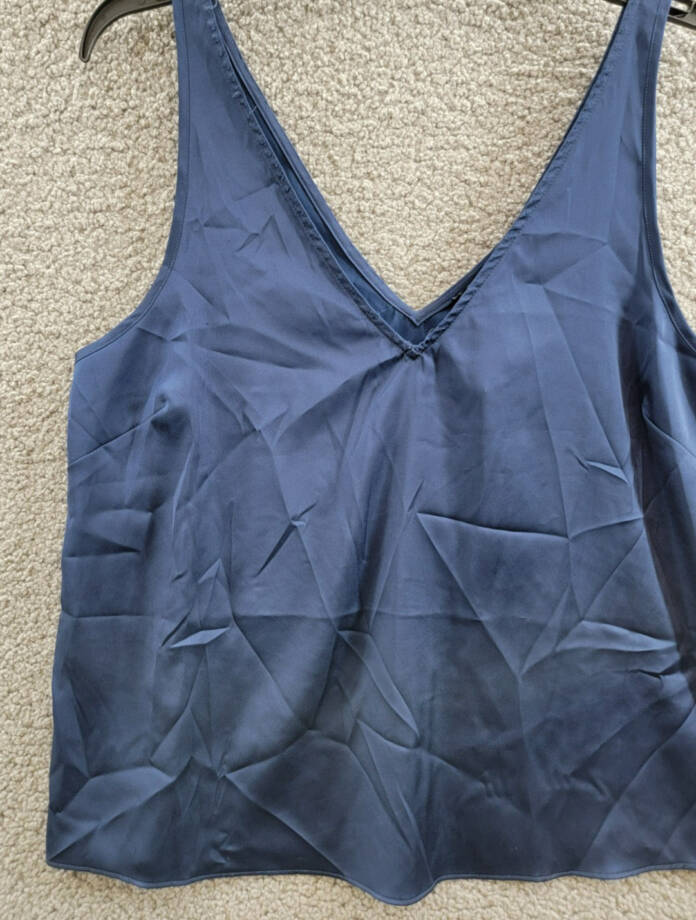 Generation Love Dallas Chain Trim Tank Top Women's M Oxford Navy Sleeveless