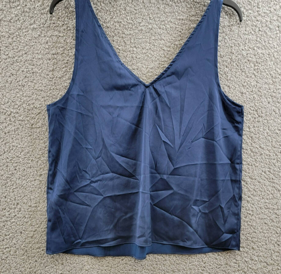 Generation Love Dallas Chain Trim Tank Top Women's M Oxford Navy Sleeveless