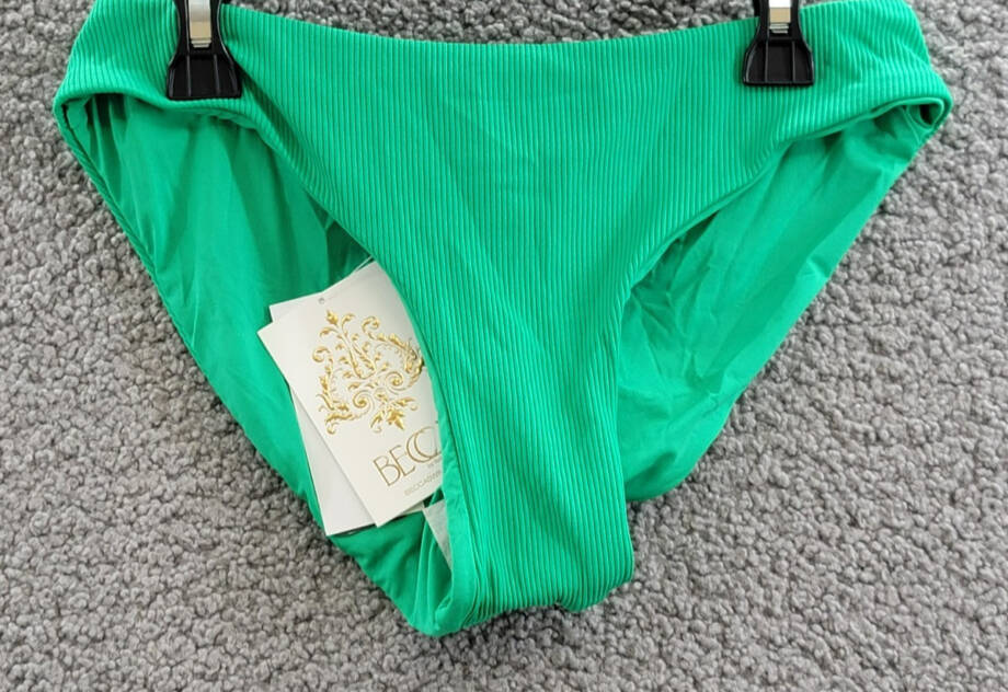 Becca by Rebecca Virtue Off the Grid Bikini Bottoms Women's S Verde Pull On