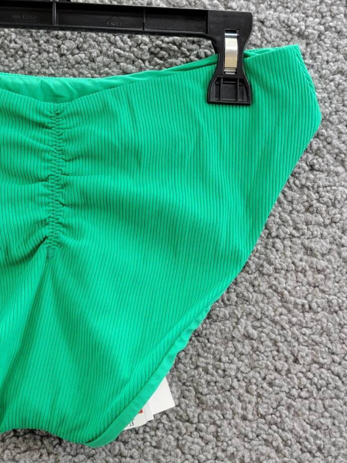 Becca by Rebecca Virtue Off the Grid Bikini Bottoms Women's S Verde Pull On