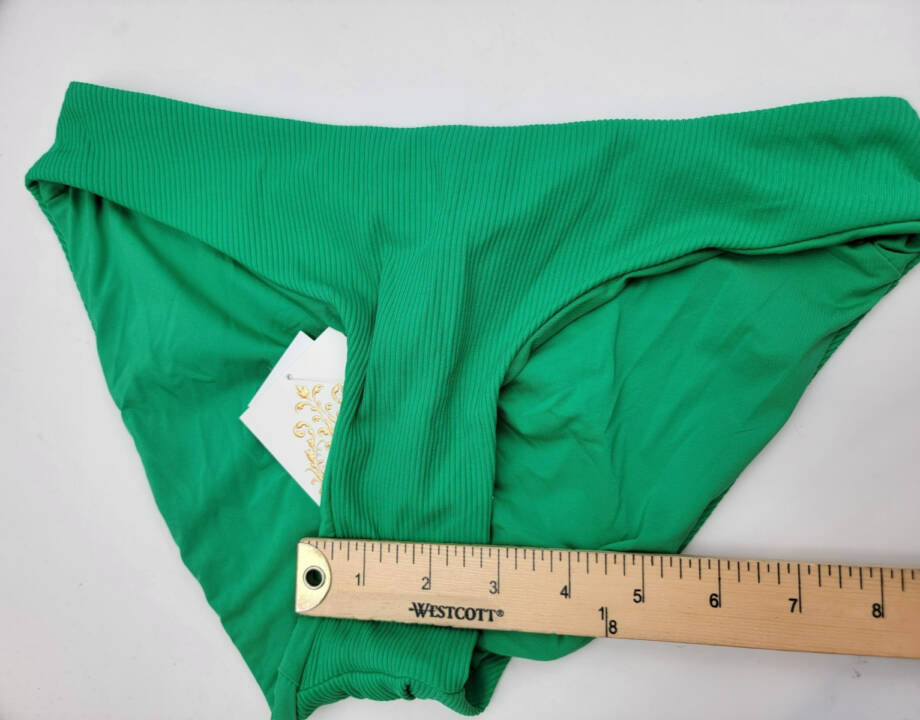 Becca by Rebecca Virtue Off the Grid Bikini Bottoms Women's S Verde Pull On