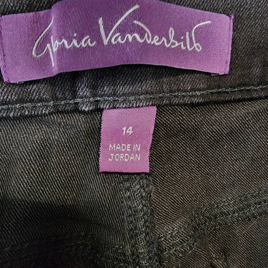 Gloria Vanderbilt Amanda Bootcut Jeans Women's 14 Black High Rise 5 Pockets