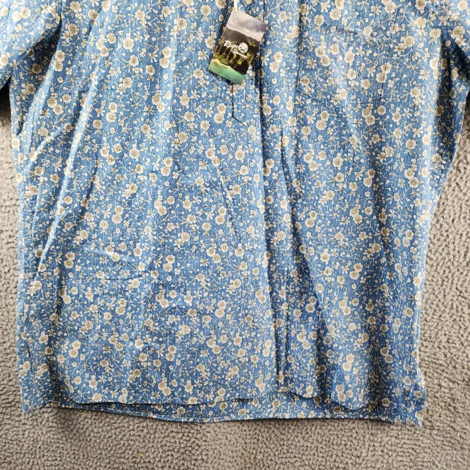 Reyn Spooner Kettle Floral Classic Fit Camp Shirt Men's 2XL Lichen Blue S/S