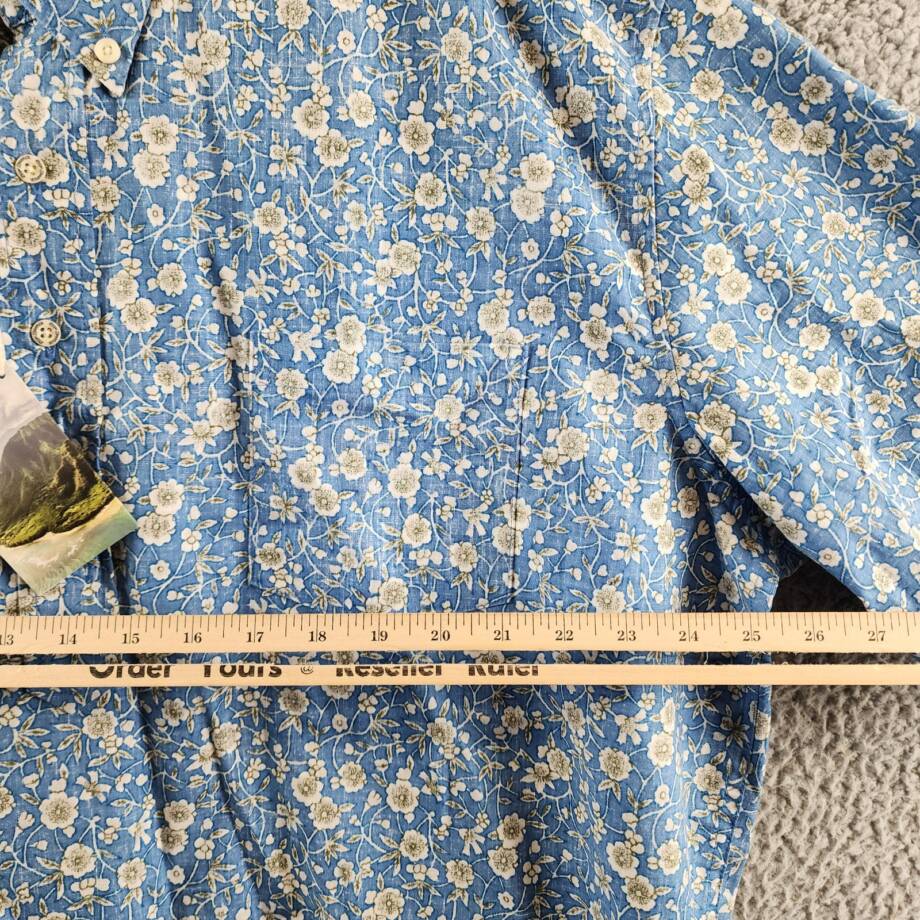 Reyn Spooner Kettle Floral Classic Fit Camp Shirt Men's 2XL Lichen Blue S/S
