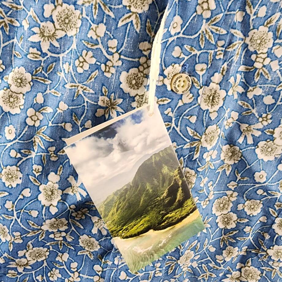 Reyn Spooner Kettle Floral Classic Fit Camp Shirt Men's 3XL Lichen Blue S/S