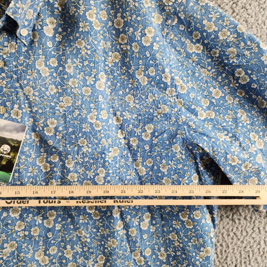 Reyn Spooner Kettle Floral Classic Fit Camp Shirt Men's 3XL Lichen Blue S/S