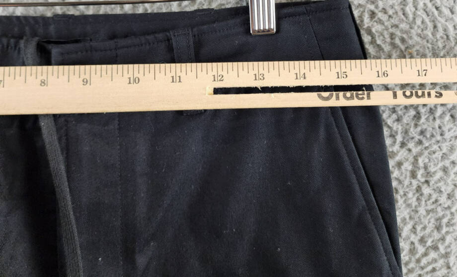 Theory Straight Twill Cargo Pants Men's 30 Black Side Pockets Button Zip Closure