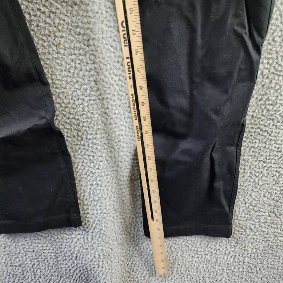 Theory Straight Twill Cargo Pants Men's 30 Black Side Pockets Button Zip Closure