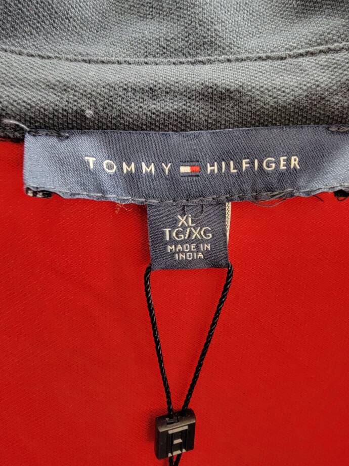 Tommy Hilfiger Pique Rugby Shift Dress Women's XL Chili Pepper Collared L/S