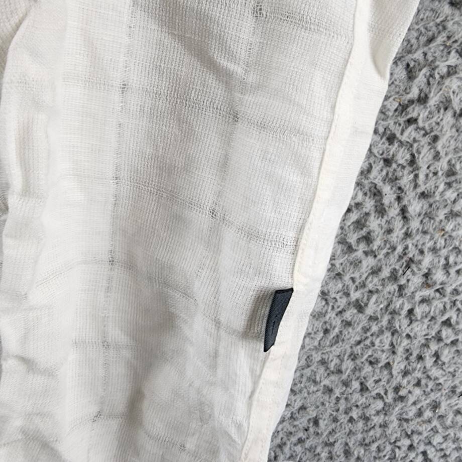 John Varvatos Danny Linen Blend Regular Fit Button Up Camp Shirt Men's S White