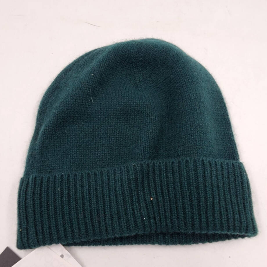 Charter Club Cashmere Cuffed Beanie Women's One Size Seep Pine Ribbed Hem