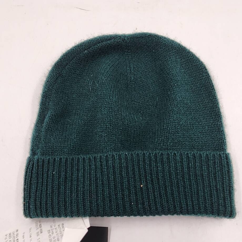Charter Club Cashmere Cuffed Beanie Women's One Size Seep Pine Ribbed Hem