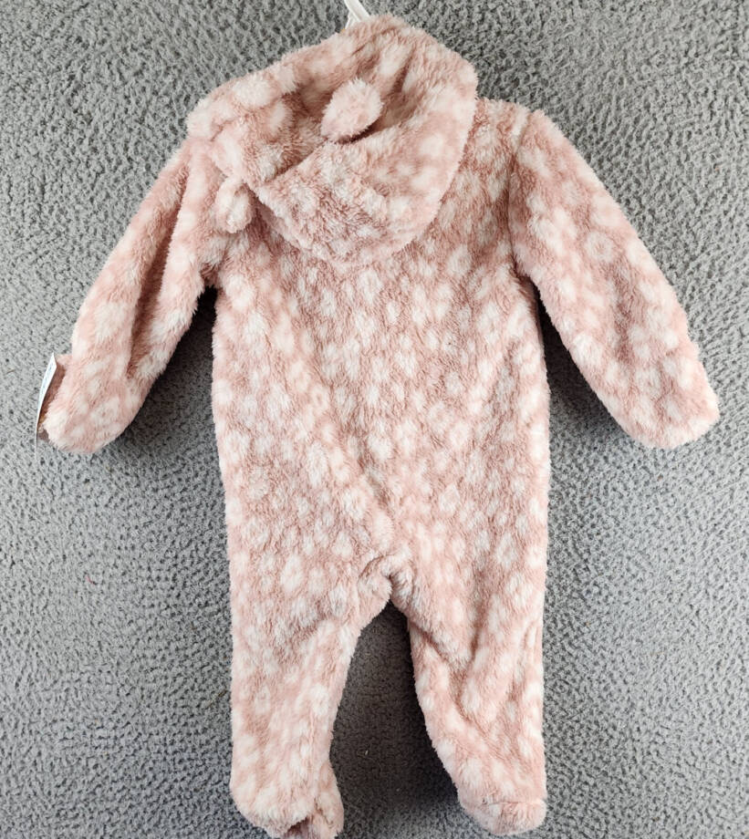 Carter's Leopard-Print Faux-Sherpa Footed Pram Coverall Baby Girls' 9M Pink