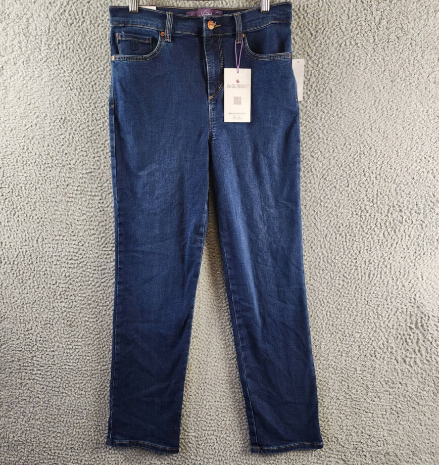 Gloria Vanderbilt Amanda High Rise Straight Leg Jeans Women's 8P Madison