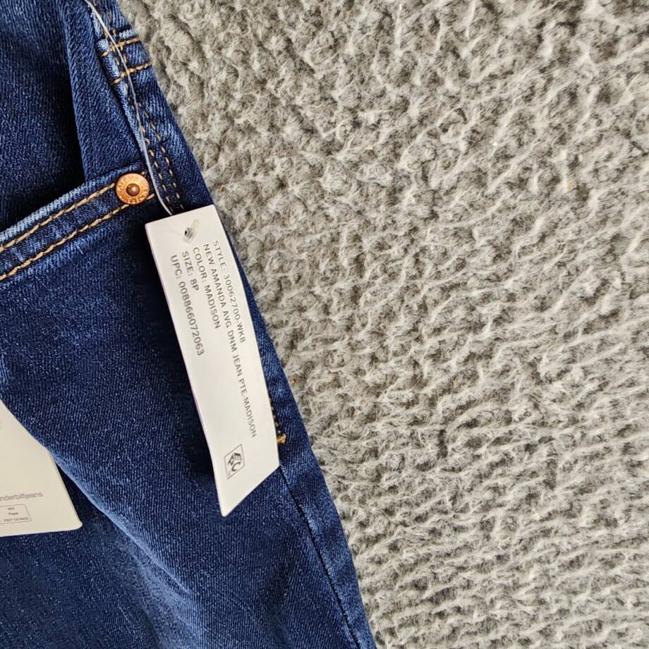 Gloria Vanderbilt Amanda High Rise Straight Leg Jeans Women's 8P Madison