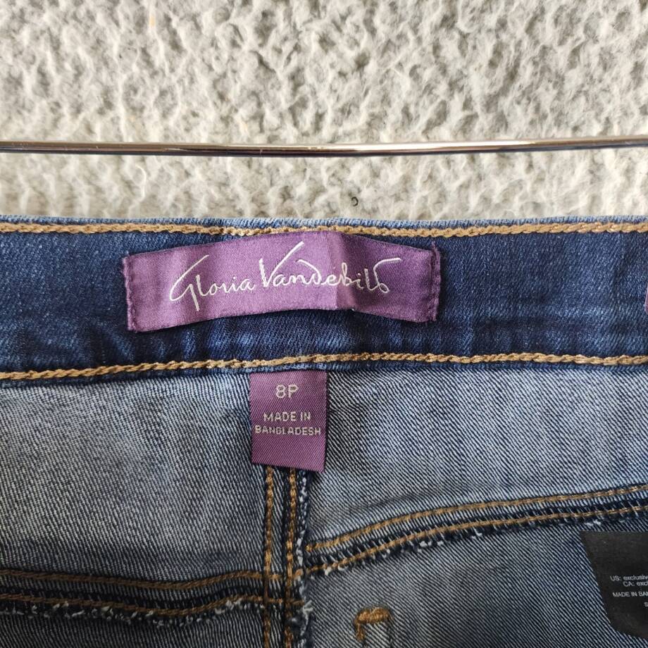 Gloria Vanderbilt Amanda High Rise Straight Leg Jeans Women's 8P Madison