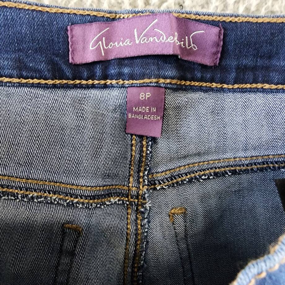 Gloria Vanderbilt Amanda High Rise Straight Leg Jeans Women's 8P Madison