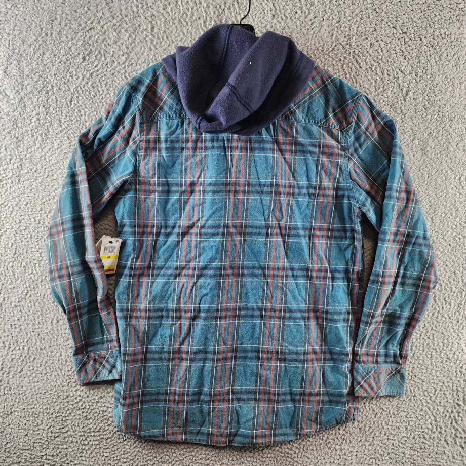 RIP CURL Ranchero Flannel Long Sleeve Shirt Men's M Blue Multi Button-Front