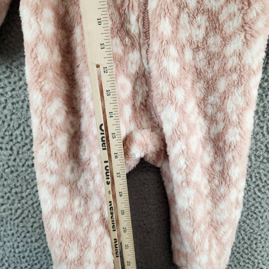 Carter's Leopard-Print Faux-Sherpa Footed Pram Coverall Baby Girls' 9M Pink