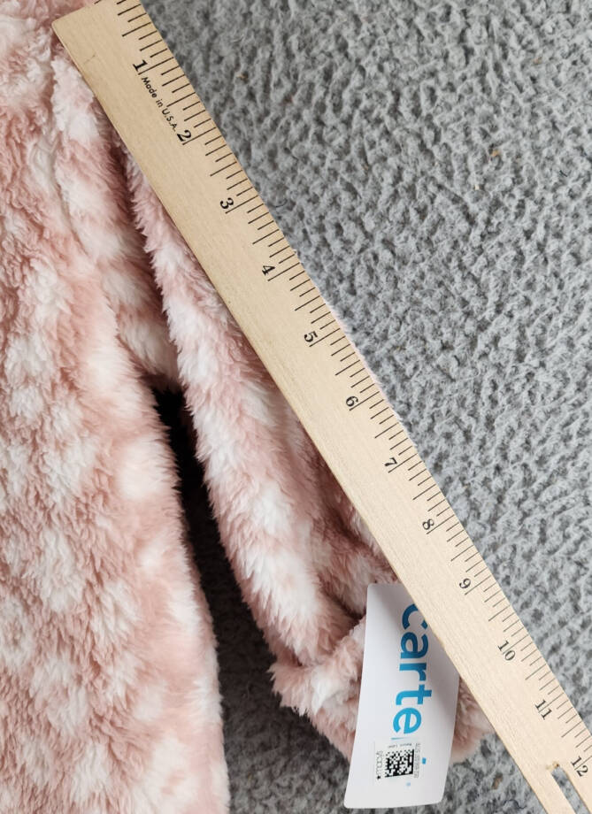 Carter's Leopard-Print Faux-Sherpa Footed Pram Coverall Baby Girls' 9M Pink