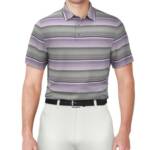 Pga Tour Linear Energy Textured Performance Golf Polo Shirt Men's S Iron Gate