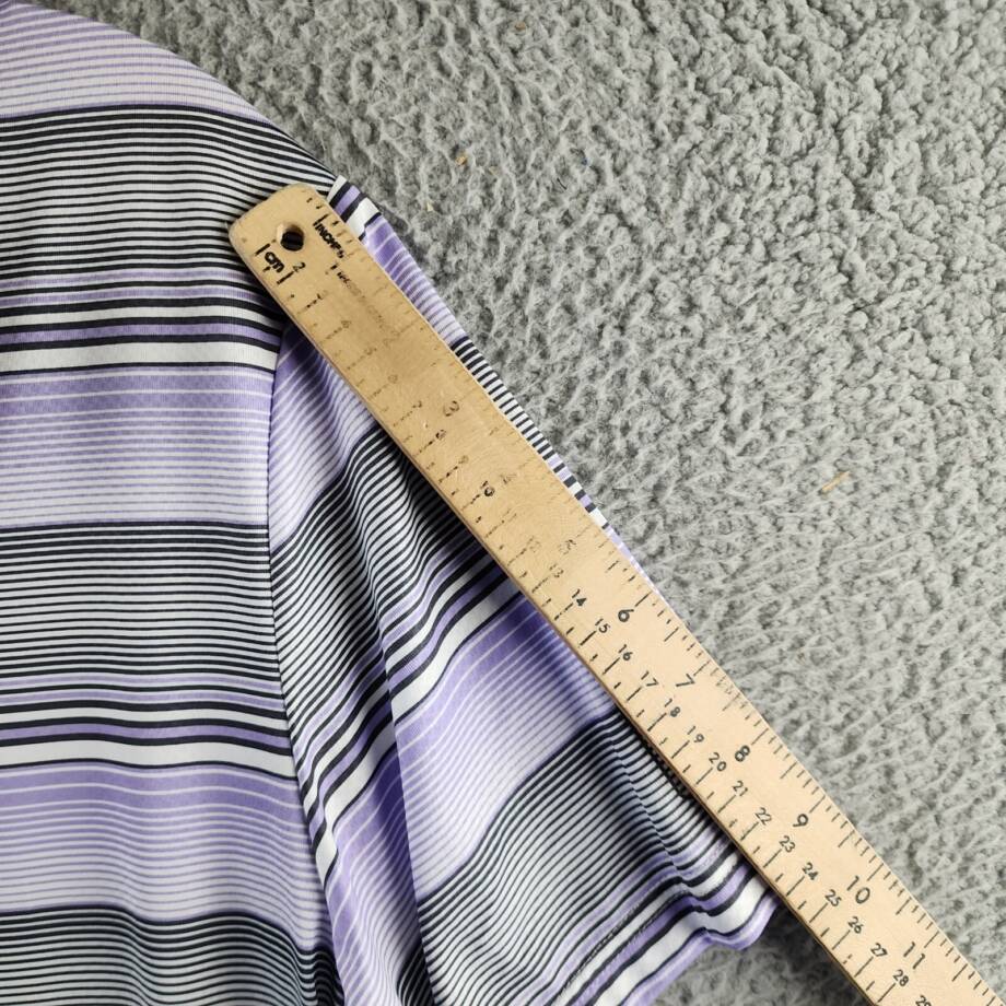 Pga Tour Linear Energy Textured Performance Golf Polo Shirt Men's S Iron Gate