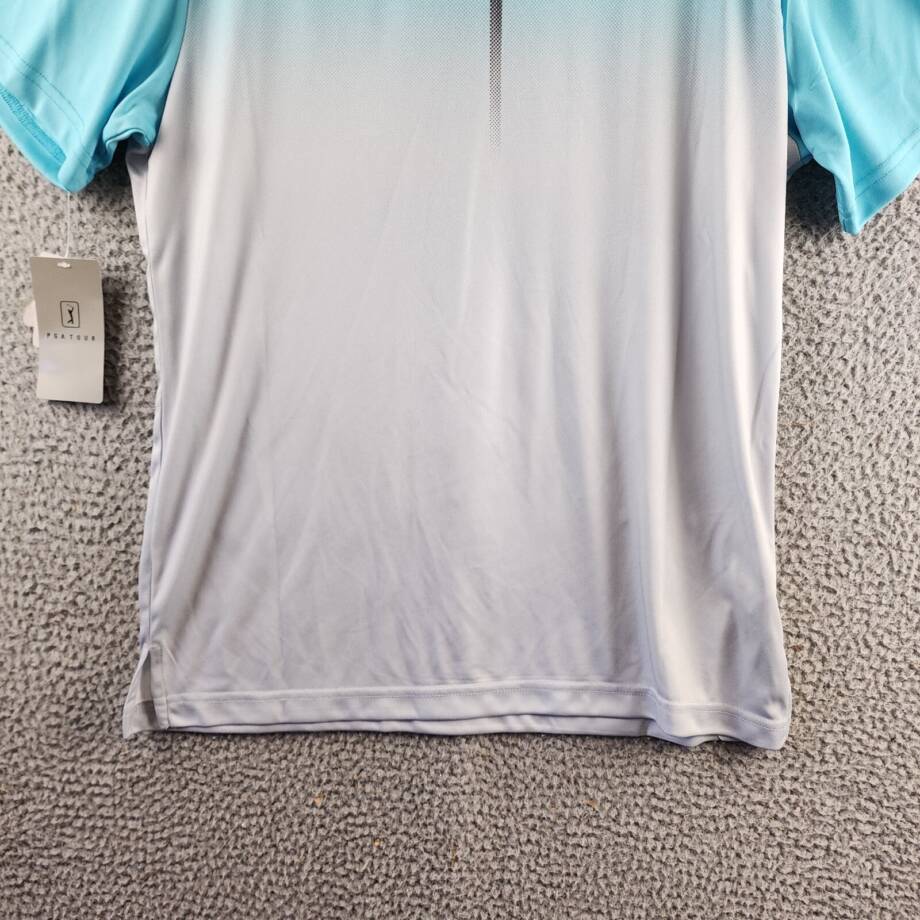 Pga Tour Classic-Fit Performance Ombre Golf Polo Shirt Men's M Blue Curacao