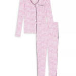 KatieJnyc Maia Long SleevedTop & Pants Pajamas Set Girls M White/Pink XOXO Print