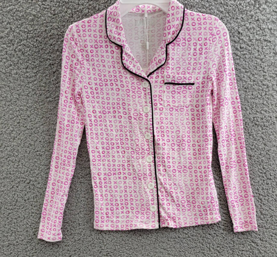 KatieJnyc Maia Long SleevedTop & Pants Pajamas Set Girls M White/Pink XOXO Print