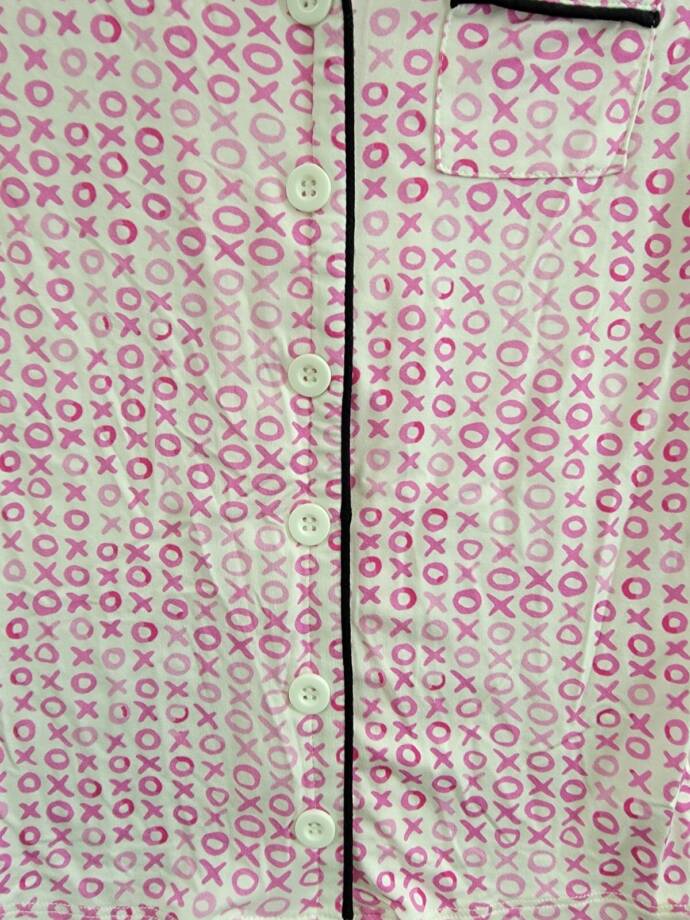 KatieJnyc Maia Long SleevedTop & Pants Pajamas Set Girls M White/Pink XOXO Print