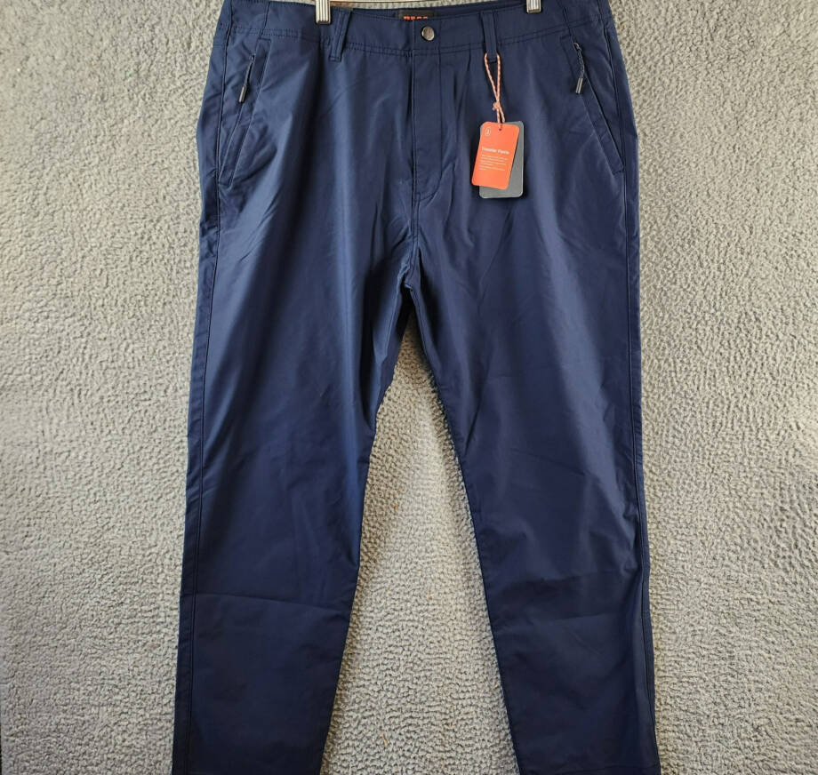 BASS OUTDOOR Traveler Slim-Straight Fit Flex Tech Twill Pants Men's 36 Slate