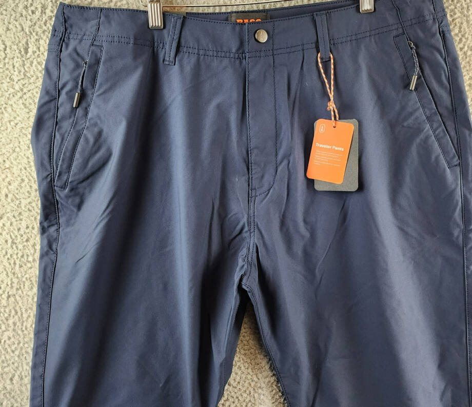 BASS OUTDOOR Traveler Slim-Straight Fit Flex Tech Twill Pants Men's 36 Slate