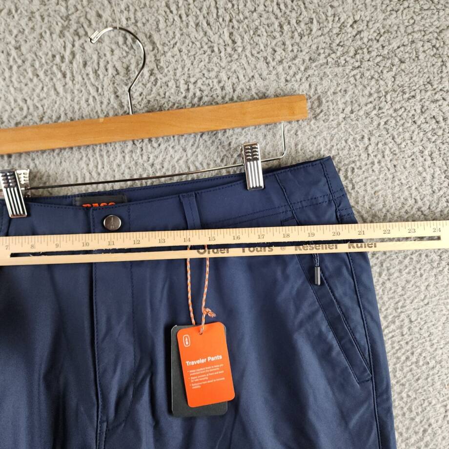 BASS OUTDOOR Traveler Slim-Straight Fit Flex Tech Twill Pants Men's 36 Slate