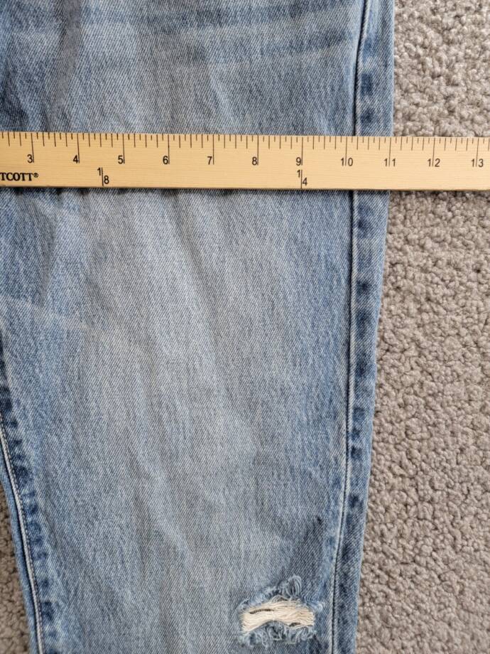 Hidden Tracey High Rise Straight Jeans Women's 25 Denim Blue Zip Button Closure