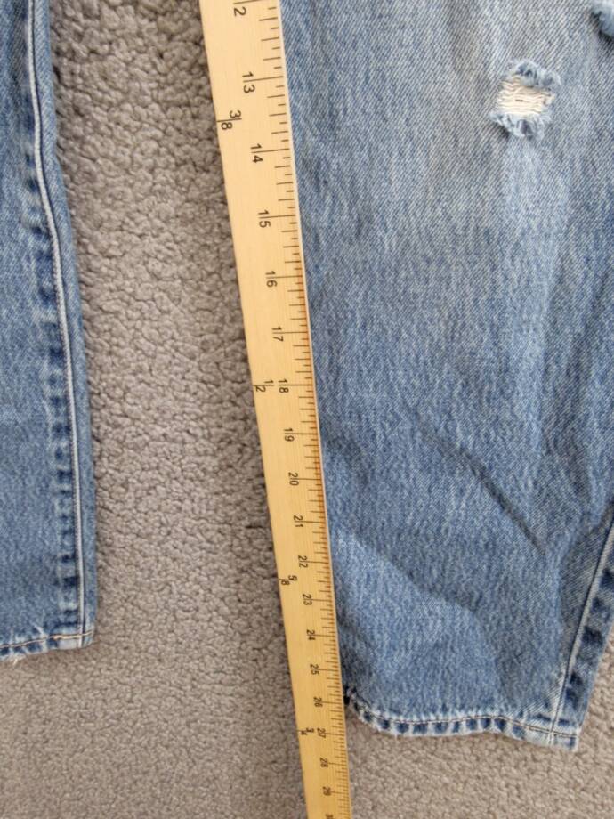 Hidden Tracey High Rise Straight Jeans Women's 25 Denim Blue Zip Button Closure