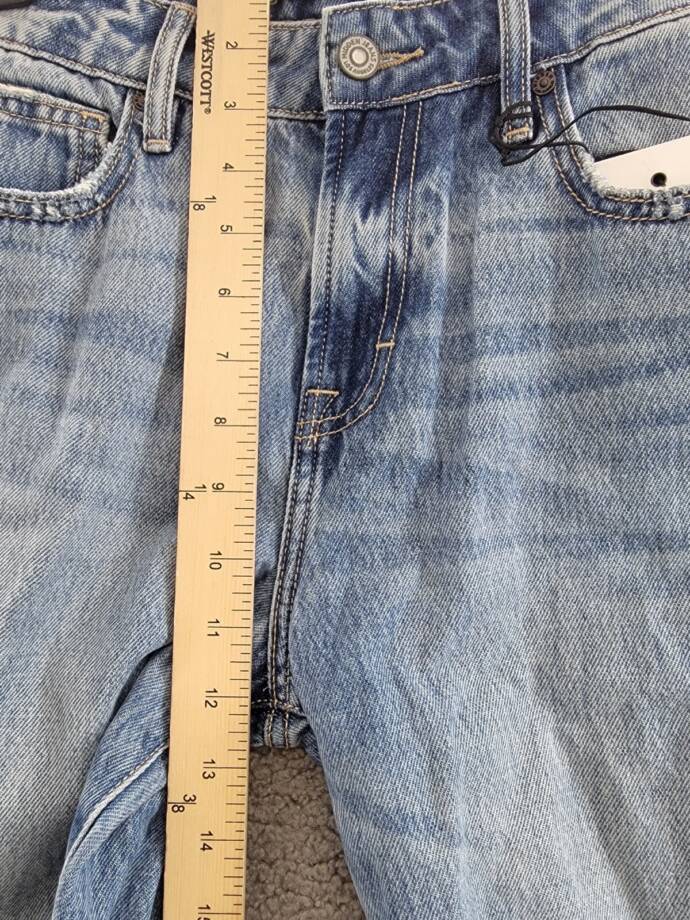 Hidden Tracey High Rise Straight Jeans Women's 25 Denim Blue Zip Button Closure