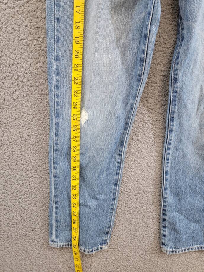 Hidden Tracey High Rise Straight Jeans Women's 25 Denim Blue Zip Button Closure