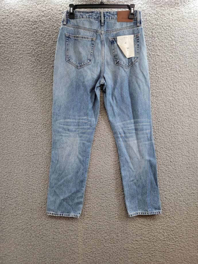 Hidden Tracey High Rise Straight Jeans Women's 25 Denim Blue Zip Button Closure