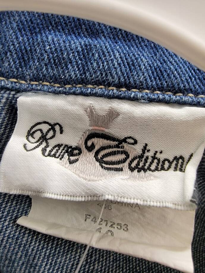 Rare Editions Bell Sleeve Dress & Denim Vest Set Big Girls 10 White Button Front